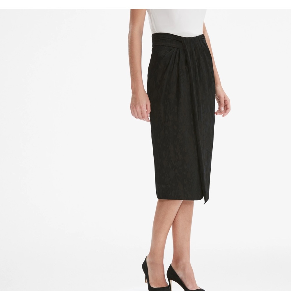 M.M.LaFleur The Lenox Viscose Black Pencil Skirt Office Evening Comfortable L